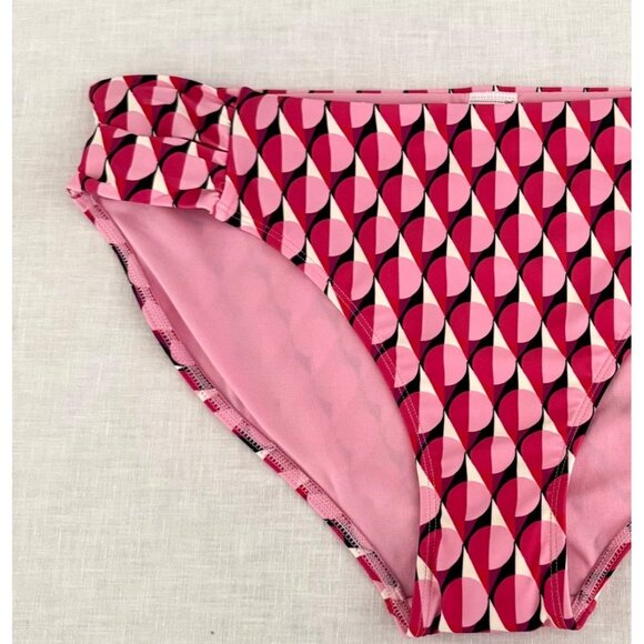 Retro Chic Strappy Bikini Bottoms Size XL Geometric Glam Strappy and Sleek - Picture 2 of 9